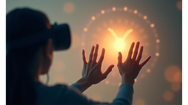 Bir hastanın VR gözlüğü takarak sanal ortamda fobi tedavisi görmesi